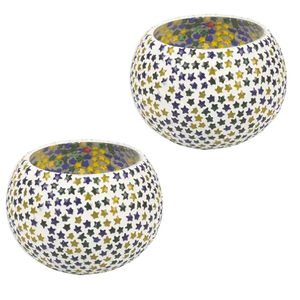 Bougie Votive en mosaïque de verre, meilleur décor de maison, Design très coloré, porte-lumière en T, qualité fraîche, Design à thème de nuit - Product Image 1