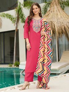 Hot Selling Salwar Kameez Party Wear Look Top-Dupatta and Fully Stitched Bottom Buy Partywear <b>Kurti</b> From Surat <b>for</b> <b>Women</b> - Product Image 2