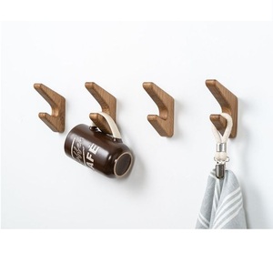 2pcs Natural Oak Wooden Coat Hooks Vintage Single Wall Hook for Coats Keys Cap Simple Beautiful Design for Kitchen Jewelry - Product Image 4