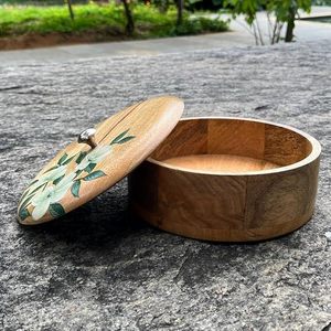 กล่องเก็บโรตีไม้ราคาประหยัด ผิวเรียบเนียน สำหรับห้องครัวและห้องรับประทานอาหาร กล่องโรตีไม้คลาสสิกสำหรับเก็บโรตี - Product Image 4