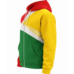 Sweat-shirts pour hommes de marque, vente en gros, logo personnalisé, multicolores, sweat-shirt à capuche surdimensionné avec fermeture éclair, sweat-shirt à capuche uni avec fermeture éclair - Product Image 5