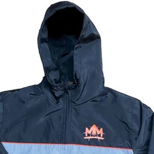 Veste à capuche en nylon pour homme, coupe-vent, demi-zip, légère, pull-over, poche kangourou, streetwear, vêtements de sport - Product Image 3
