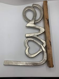 Decorative Figurine <b>Birds</b> on Heart 17 cm Mango Wood Base Solid Natural Brown Metal Aluminium Silver <b>Bird</b> <b>Stand</b> Spring Summer - Product Image 6