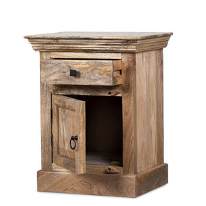 Mesita de noche rústica de granja, almacenamiento compacto y elegante, configuración de dormitorio, estante Interior ajustable, Granero deslizante, Hospital tradicional - Product Image 4