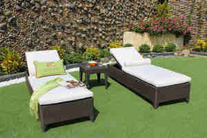 Modern 2025 Synthetic <b>Rattan</b> <b>Sun</b> <b>Lounger</b> Recliner for Outdoor Patio & Poolside - Product Image 3