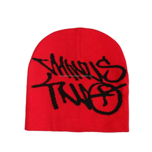 Bonnets personnalisés avec logo Bonnets d'hiver en acrylique tricotés de haute qualité Bonnet en mohair jacquard en laine cachemire de qualité supérieure - Product Image 1