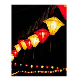 Festival de décoration coloré traditionnel rouge nouvel an vietnamien grande lanterne décoration en soie mi-automne pour l'exportation meilleur prix - Product Image 1