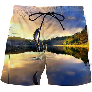 Haute qualité hommes été plage pêche séchage rapide Surf Board Shorts Logo personnalisé Sublimation impression respirant taille moyenne solide - Product Image 2