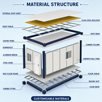Villa modulaire de luxe à double étage en conteneur, petite maison préfabriquée en conteneur