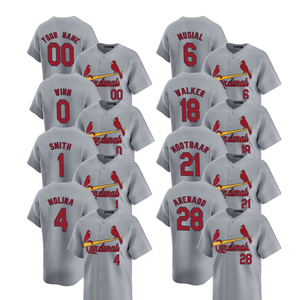 Camisetas de Béisbol Edición Limitada 2025 para Hombre, Uniformes Grises de los St. Louis Away, Personalizables en Tallas Grandes con Logos Bordados - Product Image 1