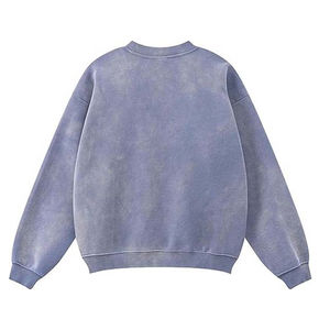 Sudadera Personalizada Vintage con Cuello Redondo, Sudadera Lisa con Cuello Redondo para Hombre, Sudadera con Lavado Ácido, Precio al por Mayor, Transpirable, OEM - Product Image 6