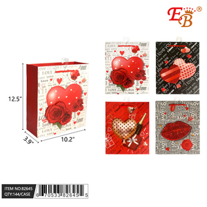 Bolsa de Regalo para San Valentín 10.24X3.94X12.6 Impresión Offset en Plástico Estilo Clásico para Suministros del Día de San Valentín - Product Image 3