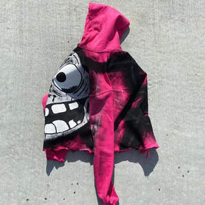 DTG เสื้อฮู้ดกระชับขอบแบบดิบๆสำหรับผู้ชายเสื้อครอปแต่งลายแนวสตรีทสไตล์วินเทจสำหรับฤดูหนาวโลโก้ - Product Image 2