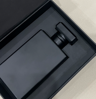 Boîte cadeau magnétique rigide de luxe noire personnalisée, boîte à parfum, emballage de flacon cosmétique, emballage en papier, ensemble de soins de la peau, boîte à huile essentielle