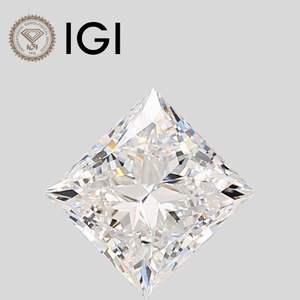 Princesa, Diamante de Laboratorio de 3 Quilates, Corte Princesa, Claridad F, VVS1, VVS2, VS1, VS2 - Product Image 1