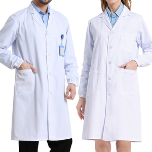 Directo de fábrica médico blanco Scrub Coat Unisex enfermera médico general manga larga Hospital Dental trabajo abrigo personalizado laboratorio abrigos - Product Image 2