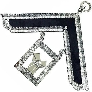 Collier de Chevalier de la Loge maçonnique en argent - Matériel de Maître Vénérable, type de gemme en métal, laiton - Product Image 4