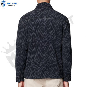 Vestes d'hiver pour hommes à manches longues, en polaire personnalisée, couleur unie, chaudes, coupe-vent, respirantes, écologiques, avec logo sur le devant - Product Image 2