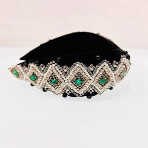 Luxueux 2025 arrivée indien perlage embelli à la main bandeau perlé meilleure qualité personnalisable fête porter vente chaude - Product Image 6