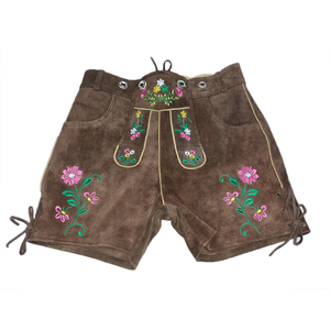 Custom Made Original Leather Unisex <b>Lederhosen</b> Shorts High Waist Windproof Casual Style Embroidered Breathable for <b>Women</b> - Product Image 6