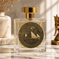 Label Parfum Mesir Kuno Logo Kustom Langsung dari Pabrik, Stiker Logam Embossed 3D Aluminium Tahan Air Kemasan Perunggu Antik