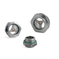 NPT / BSP 1/2 pouces, dôme hexagonal en laiton, indicateur de niveau d'huile avec verrouillage de filetage pour les pompes