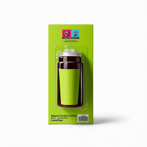 Vasos de Cartón Biodegradables de Doble Pared de 250cc - Vasos Desechables de Papel Recubierto con Fondo Completo Personalizados - Product Image 3