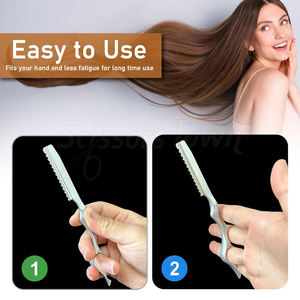 Rasoir de texture durable pour l'amincissement des cheveux avec lames remplaçables Outil de salon professionnel pour la superposition et le coiffage - Product Image 5