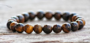 Pulsera de cuentas de piedras preciosas de ojo de tigre unisex estilo religioso clásico para fiestas bodas o aniversarios Idea de regalo - Product Image 3