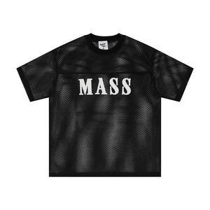 Camiseta personalizada New Fashion Hollow Boxy Mesh Jersey con letra impresa Diseño en blanco Camiseta y Jersey de gran tamaño - Product Image 1