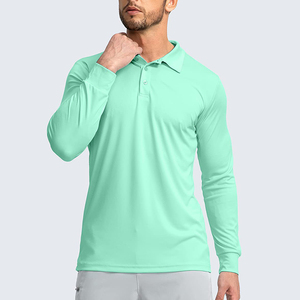 Polo para Hombre, Ropa Deportiva Transpirable, Color Sólido Personalizado, Manga Larga, Cuello Camisero, Polo de Alta Calidad para Hombre - Product Image 3