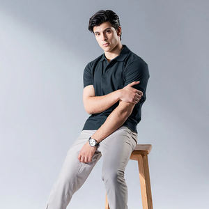 เสื้อยืดกอล์ฟ2024ป้องกันรอยยับสำหรับผู้ชายเสื้อโปโลผ้าฝ้าย100% เสื้อกีฬาแขนสั้น - Product Image 5