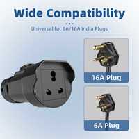 Adaptateur de prise indienne 6/16A Type 2 V2L certifié CE IP55 Chargeur AC 3,5 kW pour les nouveaux véhicules électriques Tata