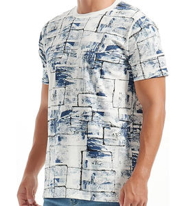 Camisetas de hombre venta al por mayor fabricante personalizado ropa de calle Camiseta 100% algodón recortado gráfico camisetas de hombre - Product Image 4