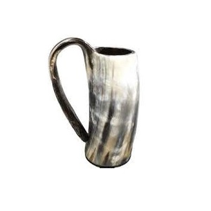 Taza para beber Taza de cuerno de Búfalo con grabado disponible en tamaños grandes Adecuado para vikingos Taza pulida auténtica - Product Image 4