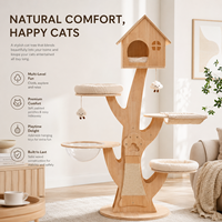 Meuble pour chat créatif en forme de maison, écologique et durable, arbre à chat, tour à chat, griffoir, étagères multi-niveaux, pour chatons, en carton