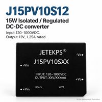 J15PV10S12 15W Modul Konverter DC-DC Terisolasi 120-1000VDC Input Ultra Lebar 12V 1250mA Lubang Catu Daya Tegangan Tinggi 4000VAC