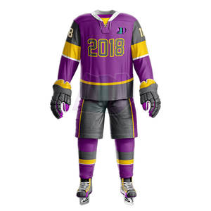 Uniforme de Hockey sobre Hielo para Equipo, 100% Poliéster, Absorbe la Humedad y es Transpirable, Servicio OEM, Conjuntos Personalizables con Nombre de Equipo - Product Image 3