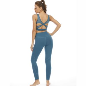 Conjunto de yoga para mujer Tallas grandes 2 piezas Logotipo personalizado Gimnasio Conjuntos de yoga Ropa deportiva Nueva moda Alta elasticidad transpirable - Product Image 2