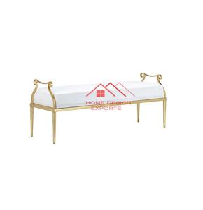 Dernier modèle de banc en métal doré fini Mobilier de luxe pour la décoration de la maison, de l'hôtel et du jardin - Product Image 5