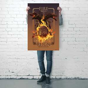 Póster Moderno de la Casa del Dragón en Lienzo para Decoración de Pared - Product Image 4