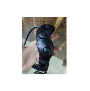 Brida doble anatómica de cuero enrollado con riendas Brida de caballo banda nasal patente brillos y tocado suave Brida de caballo - Product Image 2