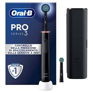 Cepillo de Dientes Ultrasónico Oral-B Pro 3 3500, Aleación de Aluminio, Recargable, Resistente al Agua IPx4, Funciones Inteligentes / 4 Recambios para 15 Días - Product Image 1