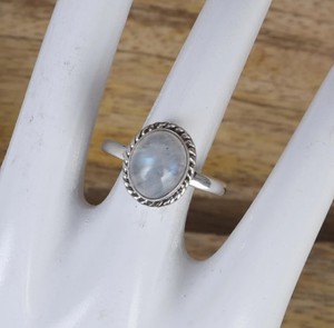 925แท้คุณภาพเยี่ยมแหวนเงินสเตอร์ลิงแท้สีรุ้งวงแหวนวงรีขนาด8x10มม. สำหรับผู้หญิงเครื่องประดับ - Product Image 6