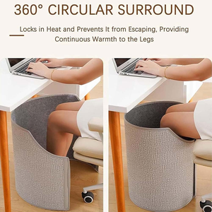 Leg Warmer Under Desk Electric Foot Warmer Heated Foot Heater for Office and Home Foldable Portable Leg Heater with Soft <b>Blanket</b> - Product Image 3