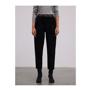 PANTALONS EN MÉLANGE DE LÂNE AVEC DETAIL EN FAUX CUIR ET FONCTION ANTI-POILS - Product Image 5