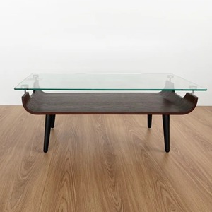 Meubles de salon de Style moderne, ensemble de café en verre Transparent et Table à thé ronde - Product Image 4