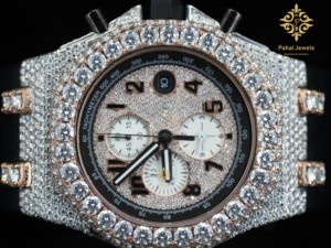 Reloj de Pulsera Unisex de Moda, Lujo, Estilo Hip Hop, con Diamante Moissanite, Claridad VVS, Movimiento Mecánico, Cristal, Oro Blanco, Acero Inoxidable - Product Image 3