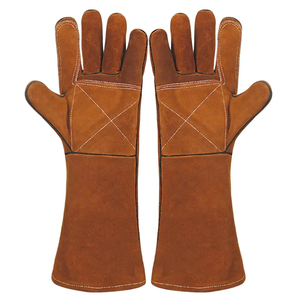 New Arrival Full Finger Cowhide Leather Heat Resistant Anti-Chemical <b>Moisture</b>-Wicking Customizable Welding <b>Gloves</b> Heavy Duty - Product Image 4