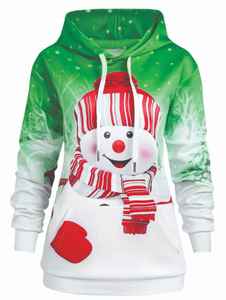 2025 Winter Christmas 3d Sublimation Print Wholesale Unisex Pullover Hoodies for Man Custom Design 100% Cotton Christmas Hoodies - Product Image 4